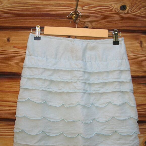 REISS Silk Mini Skirt - Picture 3 of 8